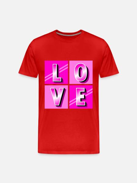 LOVE - Men's Premium Organic T-Shirt - red