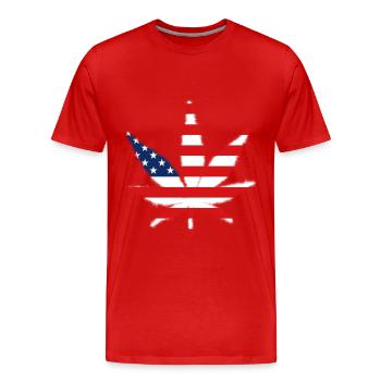 America Weed USA - Männer Premium Bio T-Shirt - Rot - Vorne - Damien (186cm)
