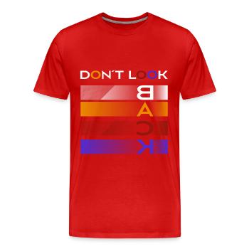 Dont look back - Men's Premium Organic T-Shirt - red - Front - Damien (186cm)