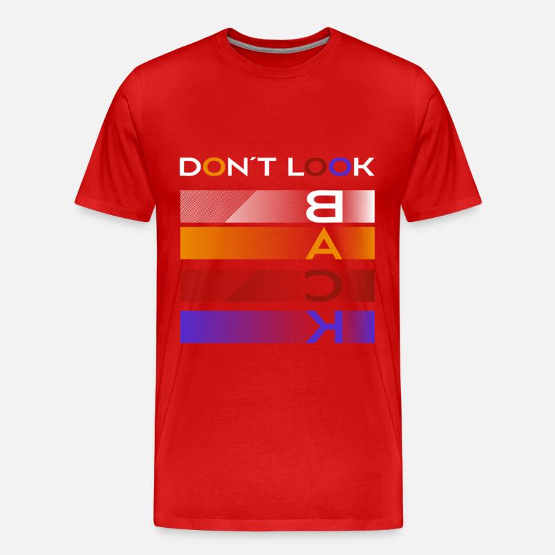 Dont look back - Männer Premium Bio T-Shirt - Rot
