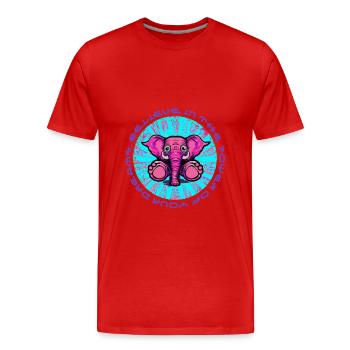 Träume werden wahr: Erwecke die Kraft in dir! - Männer Premium Bio T-Shirt - Rot - Vorne - Damien (186cm)