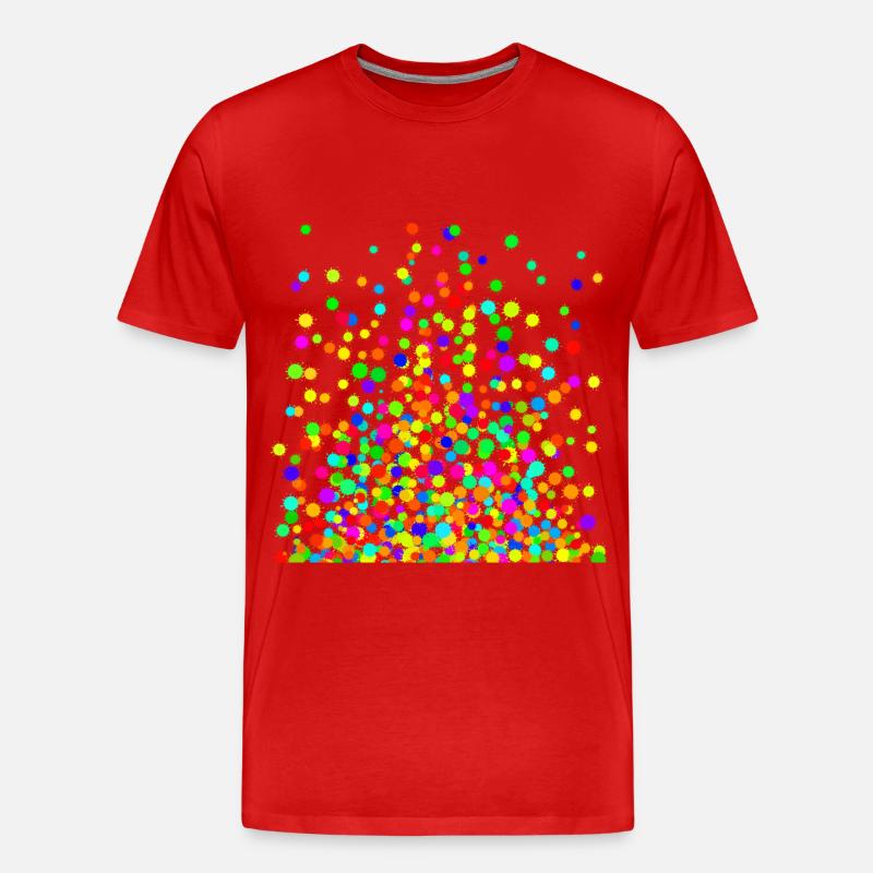 Splish Splash Colors - Männer Premium Bio T-Shirt - Rot