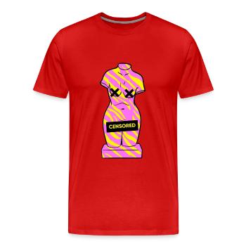 Pop Venus Milo Kunst Pop'Art - Männer Premium Bio T-Shirt - Rot - Vorne - Damien (186cm)