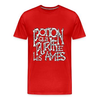 Potion qui purifie les âmes - T-shirt bio Premium Homme - rouge - Devant - Damien (186cm)