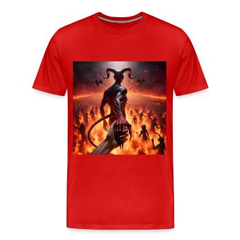 Folgt mir in den Abgrund - Infernal Devil's Pact #04 - Männer Premium Bio T-Shirt - Rot - Vorne - Damien (186cm)