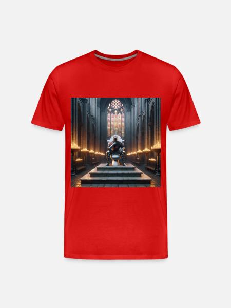 Fart Souls - Hollow Knight on Porcelain Throne #01 - Men's Premium Organic T-Shirt - red
