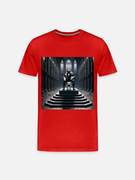 Fart Souls - Hollow Knight on Porcelain Throne #09 - Organic T-shirt Ekologisk premium-T-shirt herr - röd