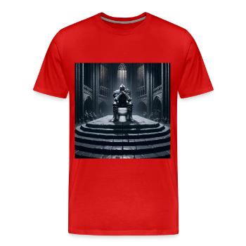 Furzseelen - Hohler Ritter auf Porzellanthron #11 - Männer Premium Bio T-Shirt - Rot - Vorne - Damien (186cm)