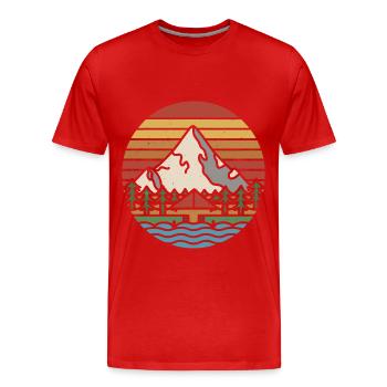 L’aventure vous attend - T-shirt bio Premium Homme - rouge - Devant - Damien (186cm)