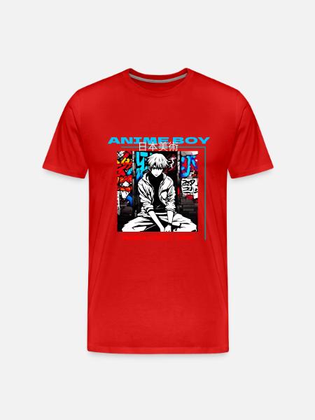Manga Anime Skjortor - Organic T-shirt Ekologisk premium-T-shirt herr - 