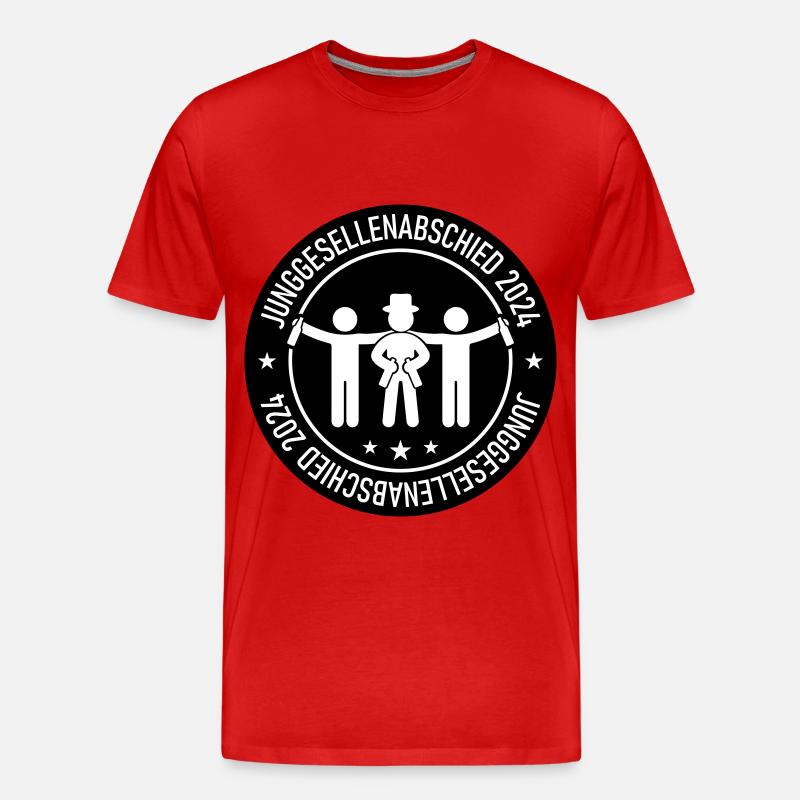 Junggesellenabschied 2024 - Männer Premium Bio T-Shirt - Rot
