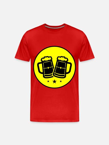 Beer Mug Beer Icon - Men's Premium Organic T-Shirt - red