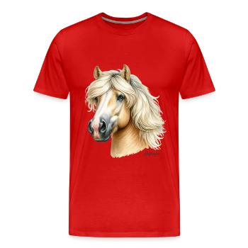 Haflinger - T-shirt bio Premium Homme - rouge - Devant - Damien (186cm)