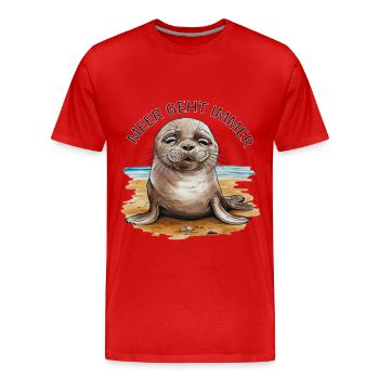 La mer fonctionne toujours - T-shirt bio Premium Homme - rouge - Devant - Damien (186cm)