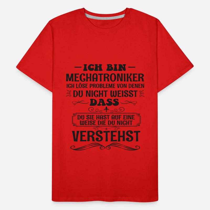 Funny Mechatronics, Mechatronics Technician Profession Gift Men's Premium Organic T-Shirt