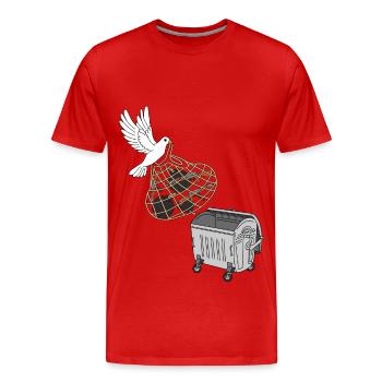 World Day of Peace - Men's Premium Organic T-Shirt - red - Front - Damien (186cm)