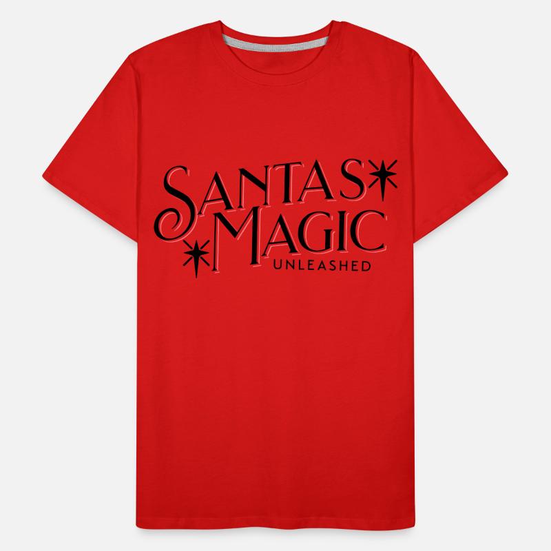 Santa s Magic Unleashed Spruch Männer Premium Bio T-Shirt