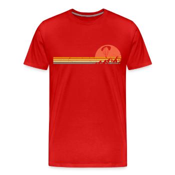 Parapente Parapente rétro Parapente de montagne Parapente - T-shirt bio Premium Homme - rouge - Devant - Damien (186cm)