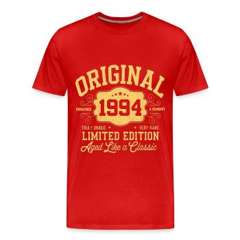 Original 1994 - 30e anniversaire Édition classique - T-shirt bio Premium Homme - rouge - Devant - Damien (186cm)