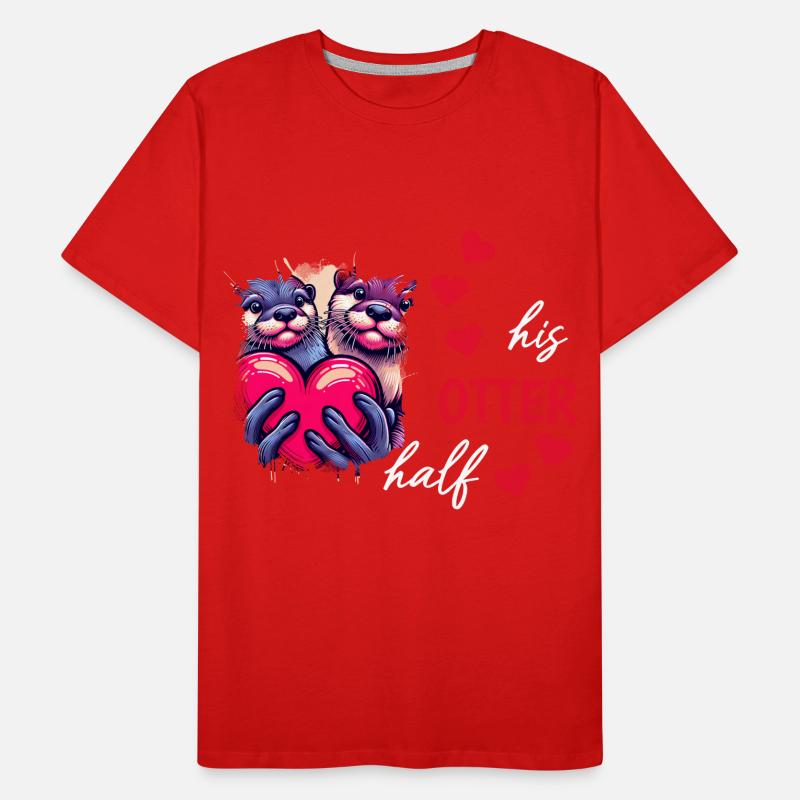 Otter half liebe geschenk Männer Premium Bio T-Shirt
