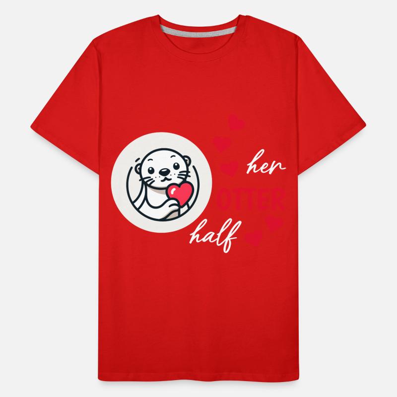 Otter half liebe geschenk Männer Premium Bio T-Shirt