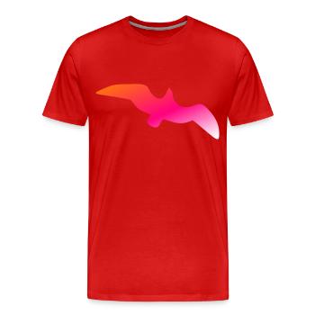 Freedom Bird | Exklusives Streetstyle-Design - Männer Premium Bio T-Shirt - Rot - Vorne - Damien (186cm)