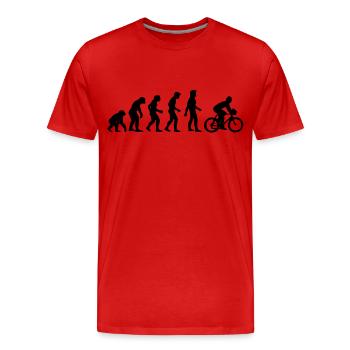 Entwicklung Mann Radfahren - Männer Premium Bio T-Shirt - Rot - Vorne - Damien (186cm)