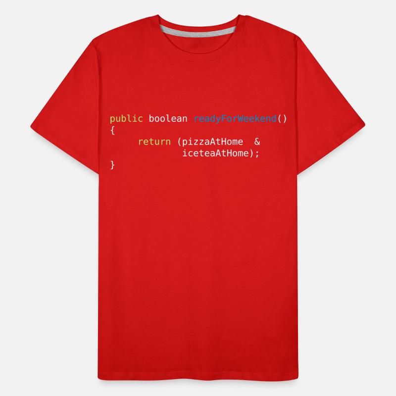 JAVA CODE - READY FOR WEEKEND Men's Premium Organic T-Shirt