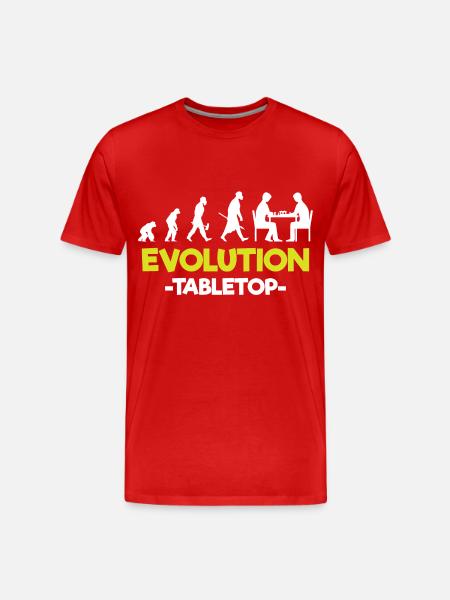 Tabletop Dice Game Figure - Men's Premium Organic T-Shirt - red