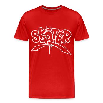 Skater Graffiti Skateboard - T-shirt bio Premium Homme - rouge - Devant - Damien (186cm)