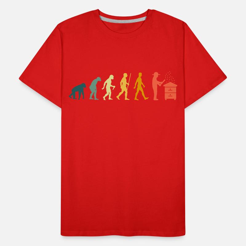 Imker Evolution Biene Retro Vintage Honig Bienen Männer Premium Bio T-Shirt