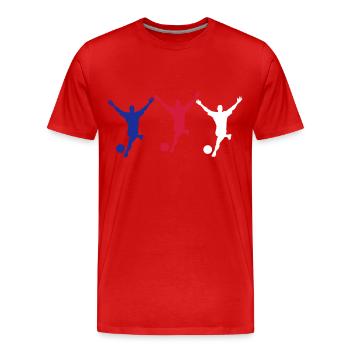 Soccer - Männer Premium Bio T-Shirt - Rot - Vorne - Damien (186cm)