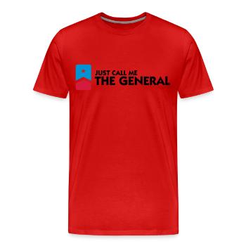 Nennt mich einfach den General - Männer Premium Bio T-Shirt - Rot - Vorne - Damien (186cm)
