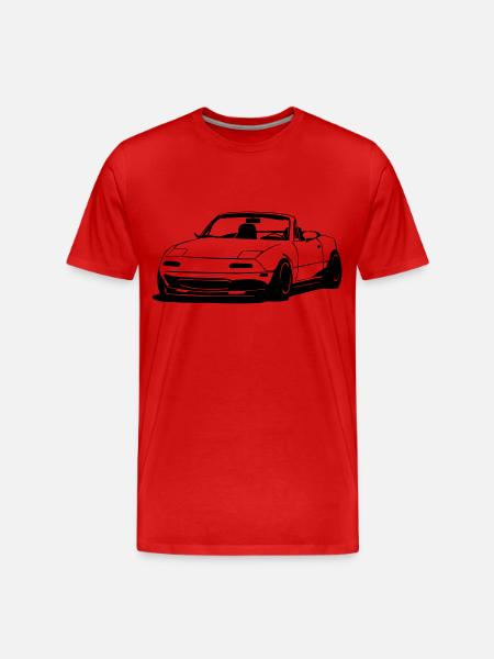 roadster_vektor - Männer Premium Bio T-Shirt - Rot