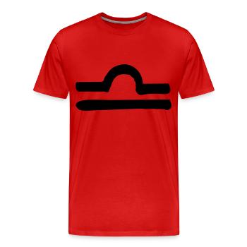 libra zodiac - Männer Premium Bio T-Shirt - Rot - Vorne - Damien (186cm)