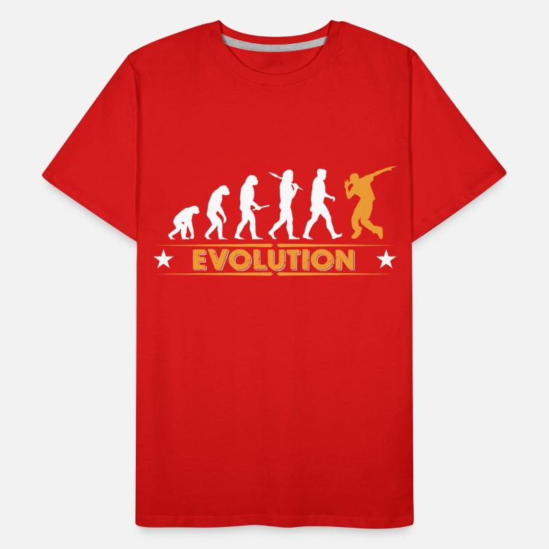 HipHop break dance evolution - orange/white Men's Premium Organic T-Shirt