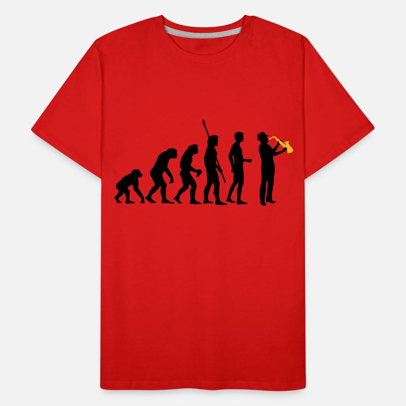 evolution_saxophon_a_2 T-shirt bio Premium Homme