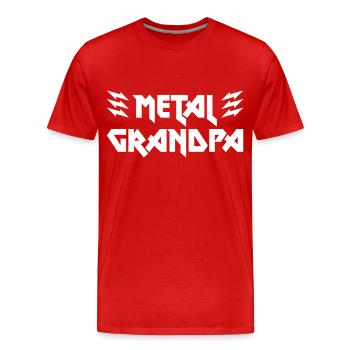 Cadeau de chemise de famille de papy en métal - T-shirt bio Premium Homme - rouge - Devant - Damien (186cm)