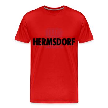 Capitol Of Germany Berlin - Hermsdorf - Männer Premium Bio T-Shirt - Rot - Vorne - Damien (186cm)
