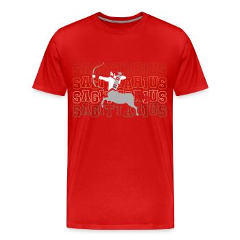 Protect energy - Men's Premium Organic T-Shirt - red - Front - Damien (186cm)