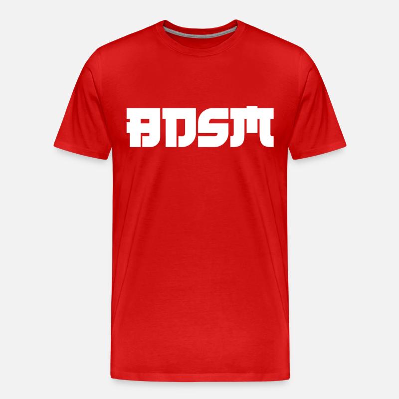 Schrift Design "BDSM" - Männer Premium Bio T-Shirt - Rot