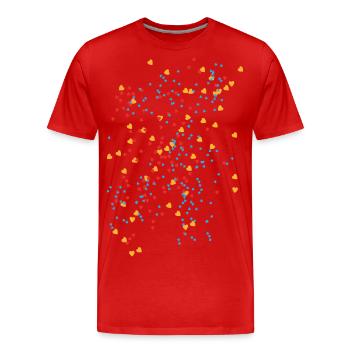 Konfetti - Männer Premium Bio T-Shirt - Rot - Vorne - Damien (186cm)