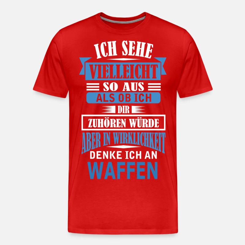 WAFFEN - Männer Premium Bio T-Shirt - Rot