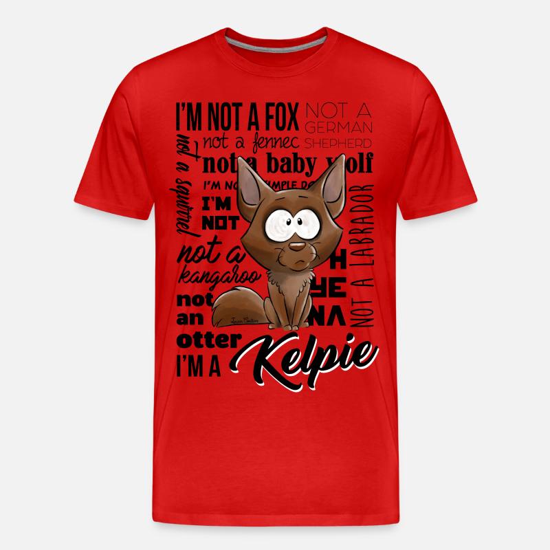 Ich bin ein Kelpie - Männer Premium Bio T-Shirt - Rot