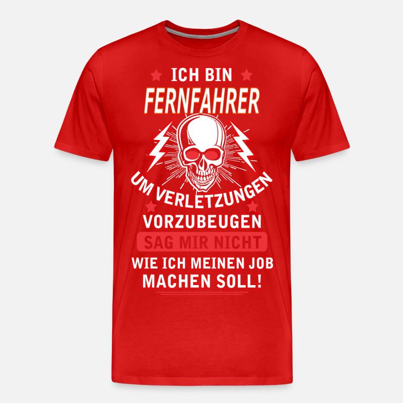 FERNFAHRER - Männer Premium Bio T-Shirt - Rot