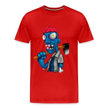 Blue Zombie - Männer Premium Bio T-Shirt - Rot - Vorne - Damien (186cm)