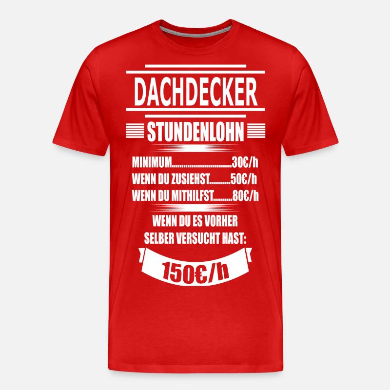 DACHDECKER - Männer Premium Bio T-Shirt - Rot