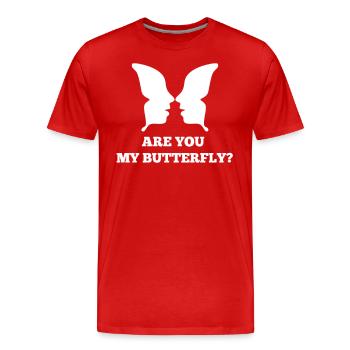 unique - T-shirt bio Premium Homme - rouge - Devant - Damien (186cm)