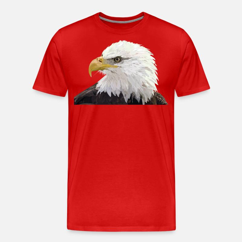 Weißkopfseeadler - Männer Premium Bio T-Shirt - Rot