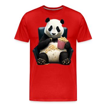 Popcorn - Men's Premium Organic T-Shirt - red - Front - Damien (186cm)